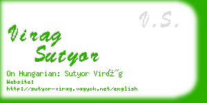 virag sutyor business card